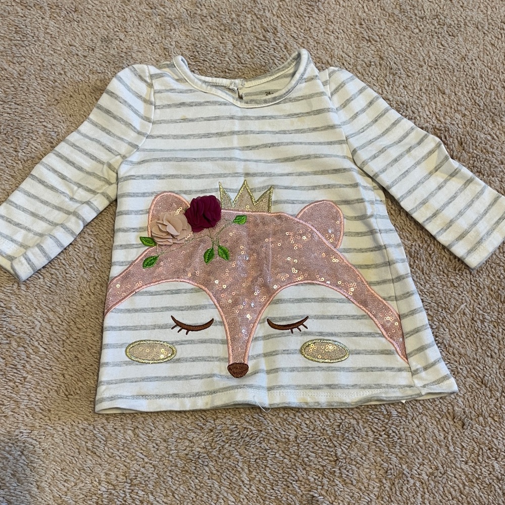 Mikey and Lottie Long Sleeve 24M Girls Shirt